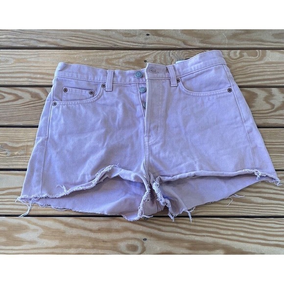 Stockholm Atelier Other Stories Cut Off Jeans Shorts Size 27 Women’s Pink - Picture 1 of 9